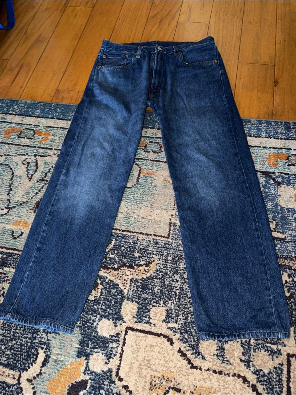 Levi's Men's Dark Blue Straight-Leg Jeans